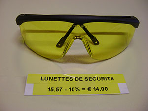 Lunettes de protection 14 €